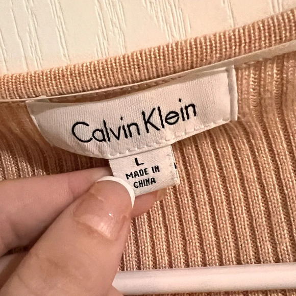 FINAL PRICE Calvin Klein Ribbed Zip Up Sweater - Picture 8 of 8